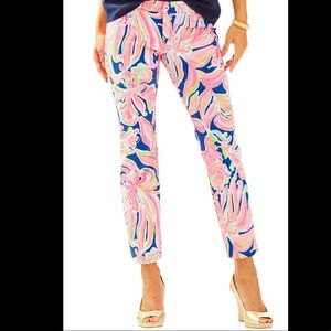 🆕Lilly Size 4 Banana Flambé Damask Ankle Pant